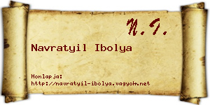 Navratyil Ibolya névjegykártya